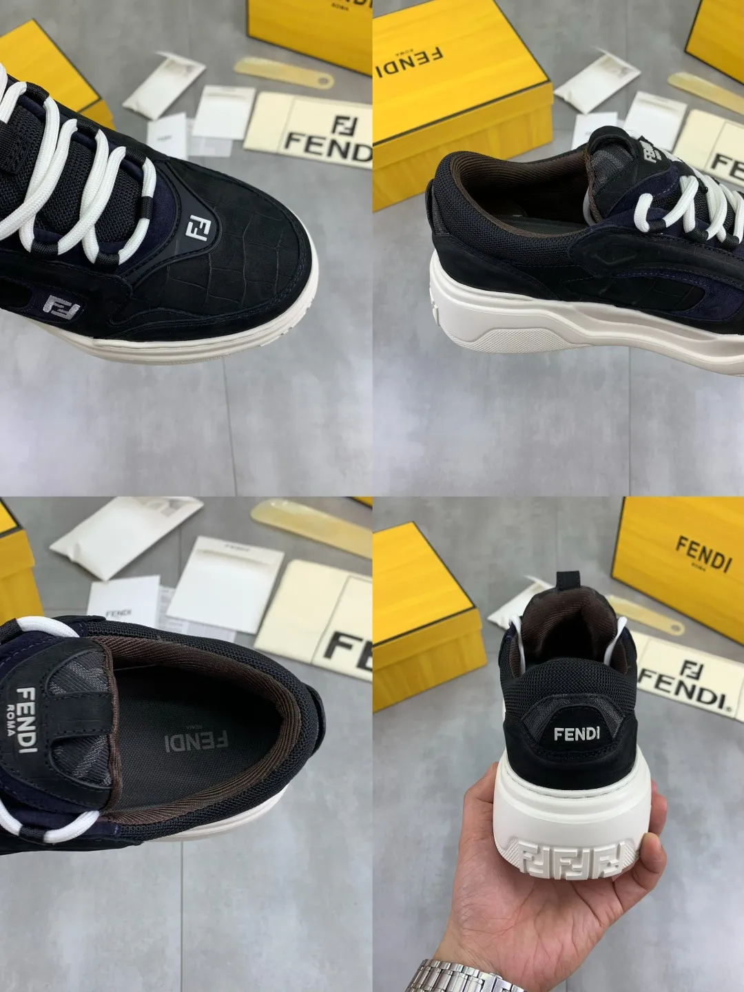 Men's Men's Shoes 💰P800 New Style 💰💎💎💎Summer Hot Style [FENDI Fendi] Top Version 🆕New slip-on sneakers, wavy soles engraved with original words. Embossed Fendi Flow lettering on the heel. The upper is made of high-end calfskin and breathable materials. Original lining with tone-on-tone details decorated with innovative handcrafting techniques. Ultra-light and wear-resistant TPU and IP foam soles, overall lightweight and comfortable. Size:39-44 (38 45 can be customized)